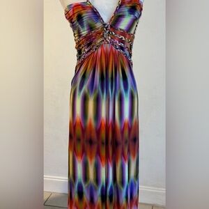 Sky Brand Vibrant Multicolor Maxi Dress